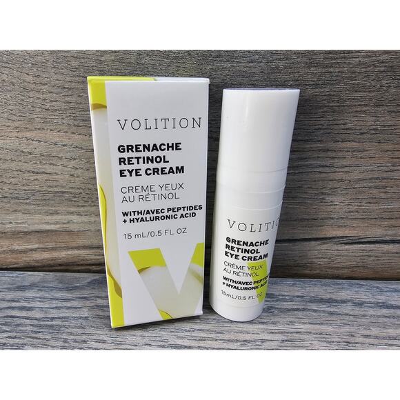 Volition Grenache Retinol Eye Cream .5 Fl Oz Peptides + Hyaluronic Acid - Picture 1 of 4